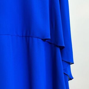 NWT Halston Lapis Cape Sleeve Dress